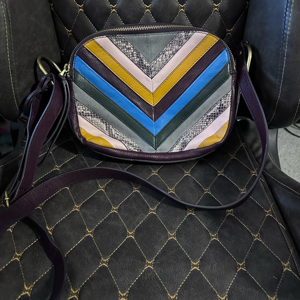 SOLD : EUC - Fossil Leather Crossbody With suede and other leathers!